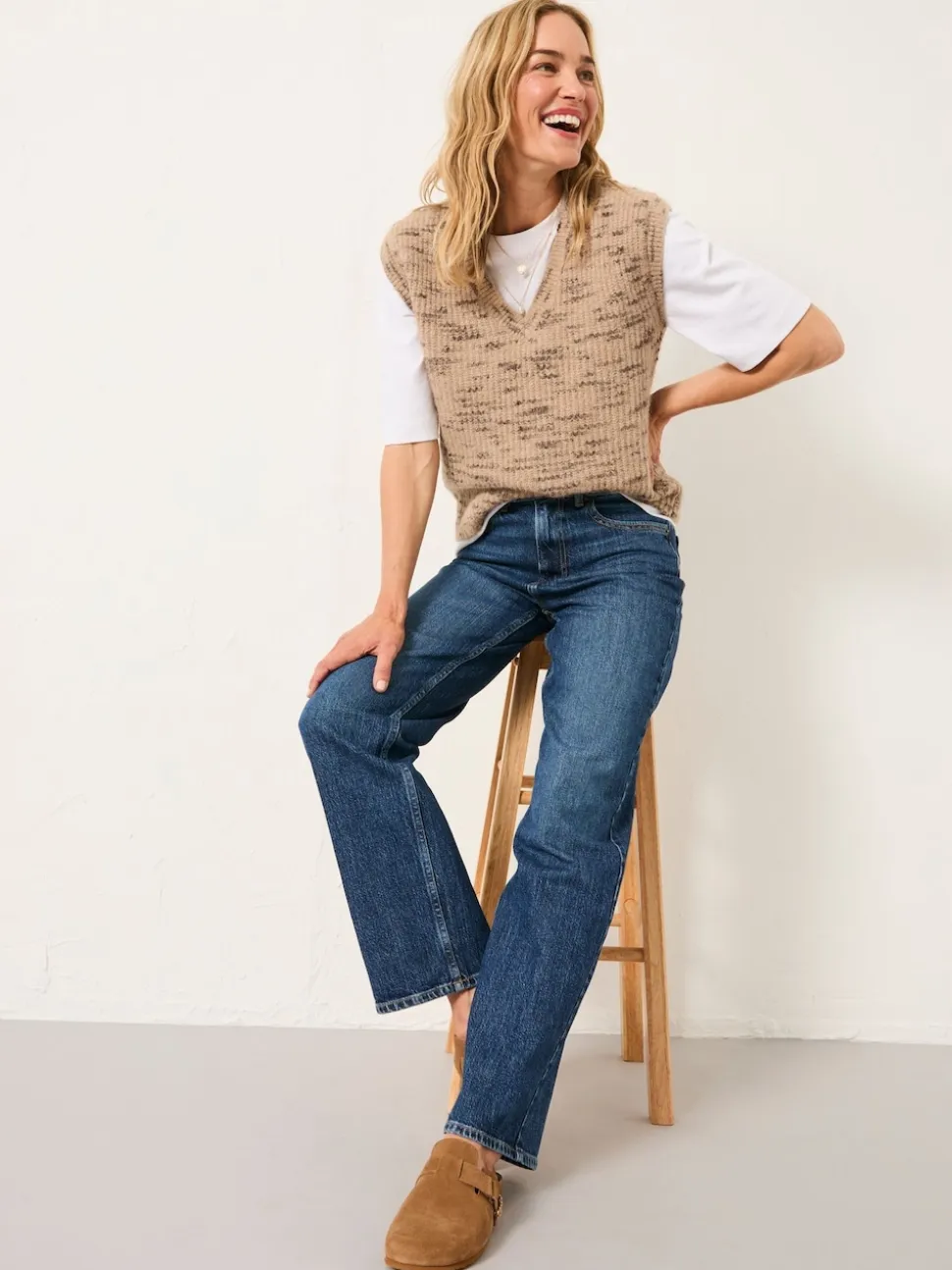 FatFace Filby Blue Denim Relaxed Straight Jeans