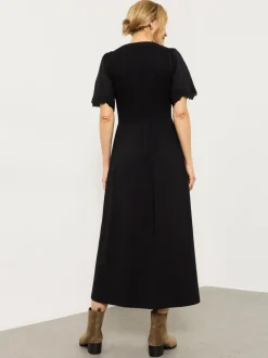 FatFace Fleur Black Jersey Midi Dress