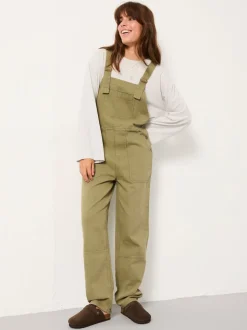 FatFace Freja Khaki Green Dungarees