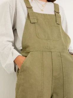 FatFace Freja Khaki Green Dungarees