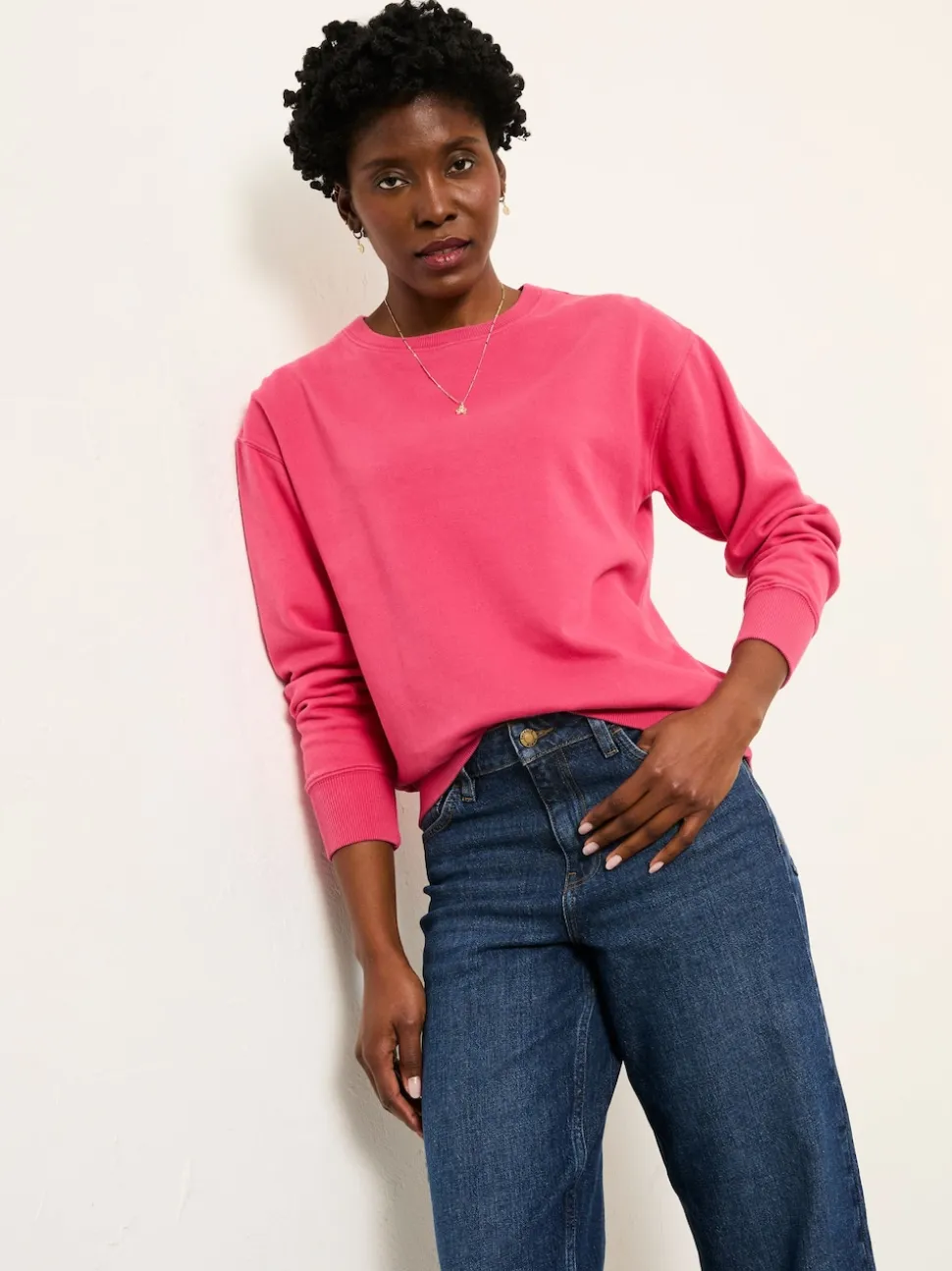 FatFace Georgia Fushsia Pink Crew Sweatshirt