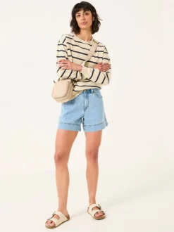 FatFace Georgia Ivory Stripe Crew Sweatshirt