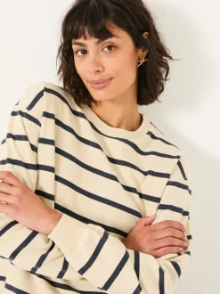 FatFace Georgia Ivory Stripe Crew Sweatshirt