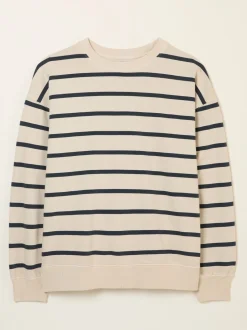 FatFace Georgia Ivory Stripe Crew Sweatshirt