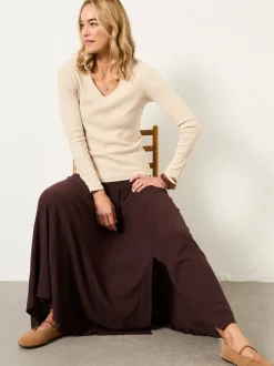 FatFace Harper Brown Maxi Skirt