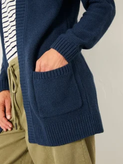 FatFace Harriet Navy Longline Knitted Cardigan