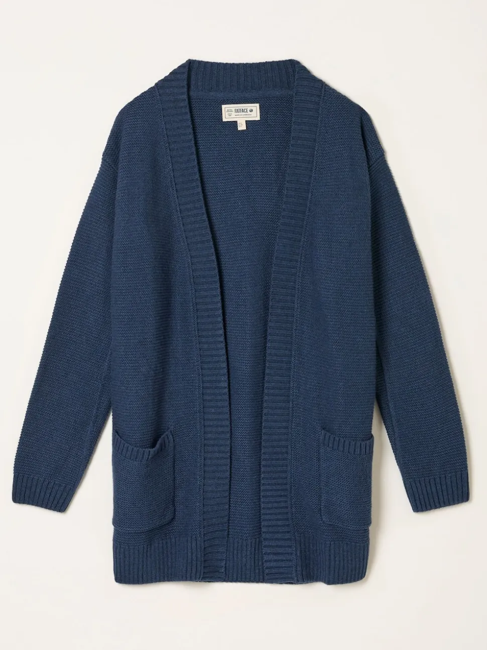 FatFace Harriet Navy Longline Knitted Cardigan