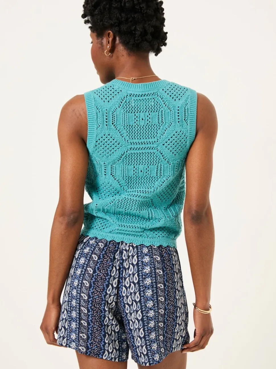 FatFace Indigo Blue Paisley Flippy Shorts