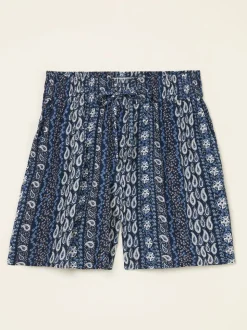 FatFace Indigo Blue Paisley Flippy Shorts