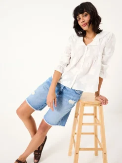 FatFace Isabella Light Blue Denim Bermuda Shorts