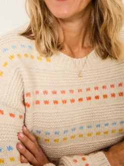 FatFace Isla Ivory Pattern Jumper