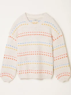 FatFace Isla Ivory Pattern Jumper