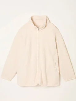 FatFace Ivory Zip Through Snuggle Top