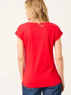 FatFace Ivy Red Round Neck T-Shirt