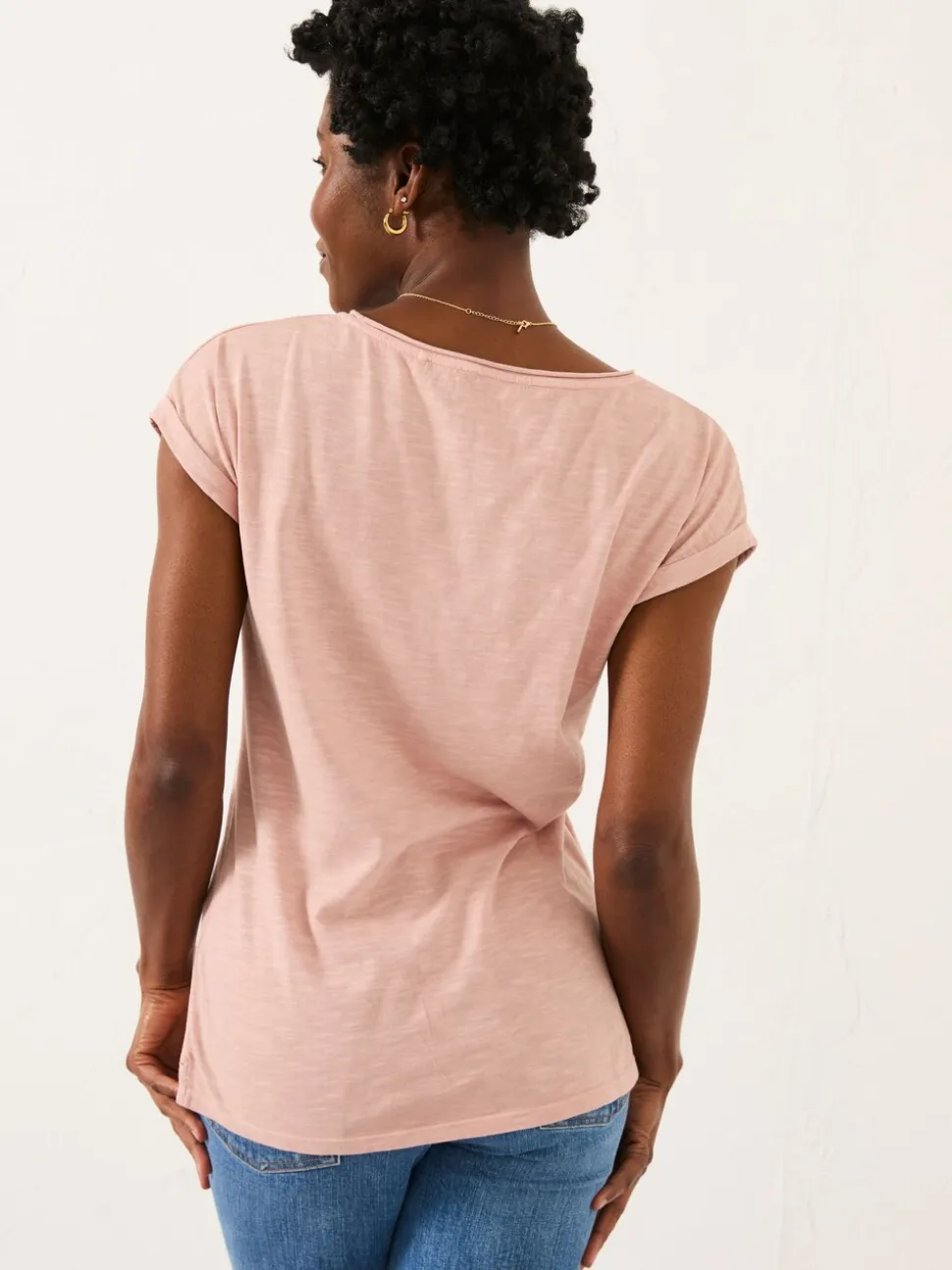FatFace Ivy Rose Pink Round Neck T-Shirt