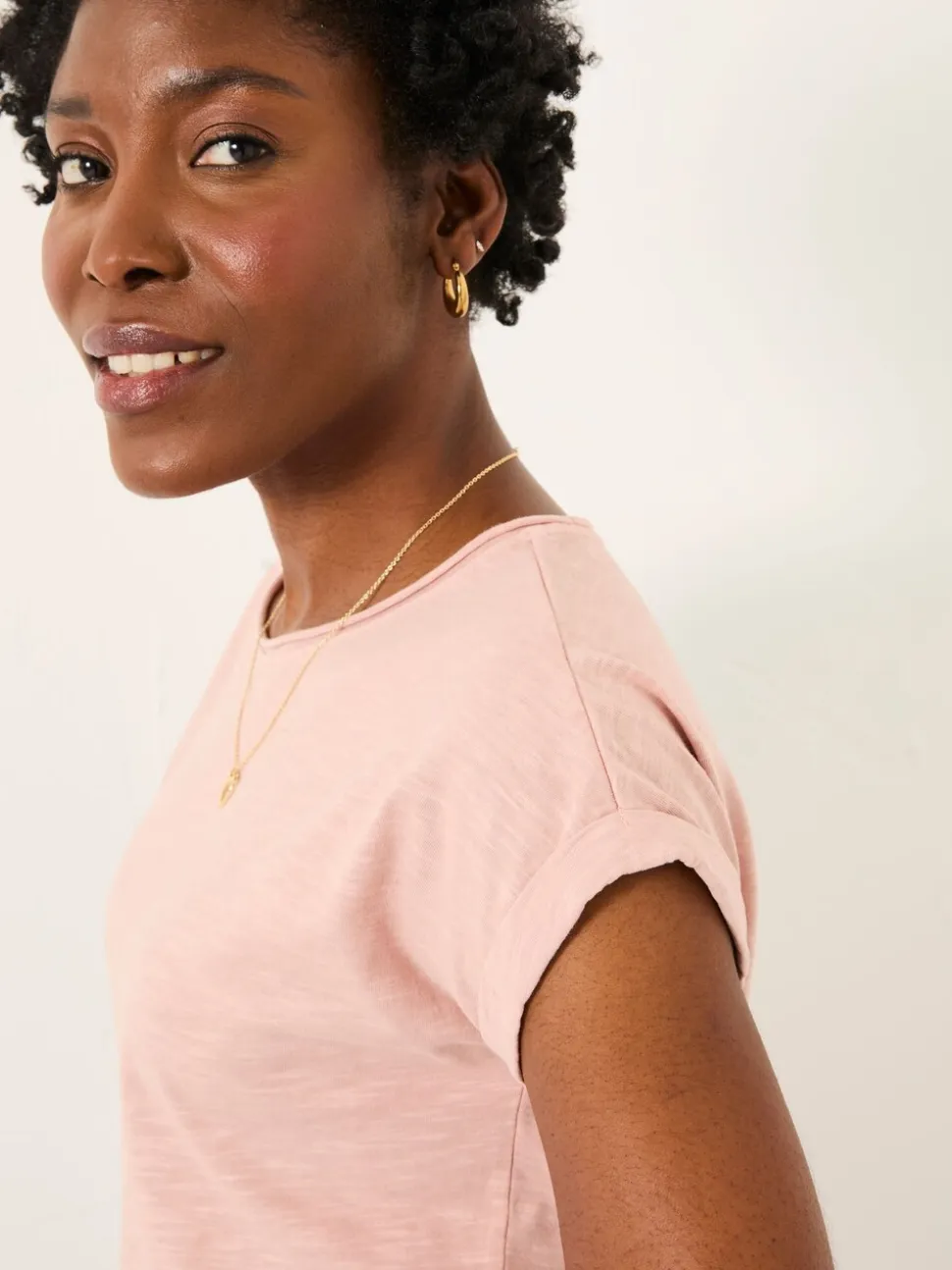 FatFace Ivy Rose Pink Round Neck T-Shirt