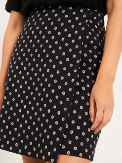 FatFace Jackie Black Metallic Skirt