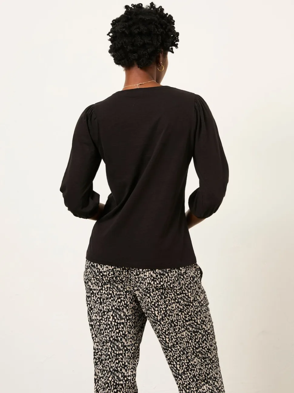 FatFace Jenny Black Top