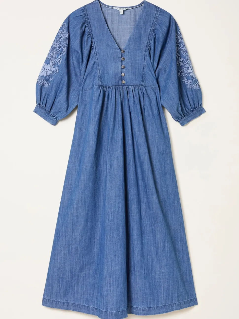 FatFace Jess Indigo Blue Denim Midi Dress