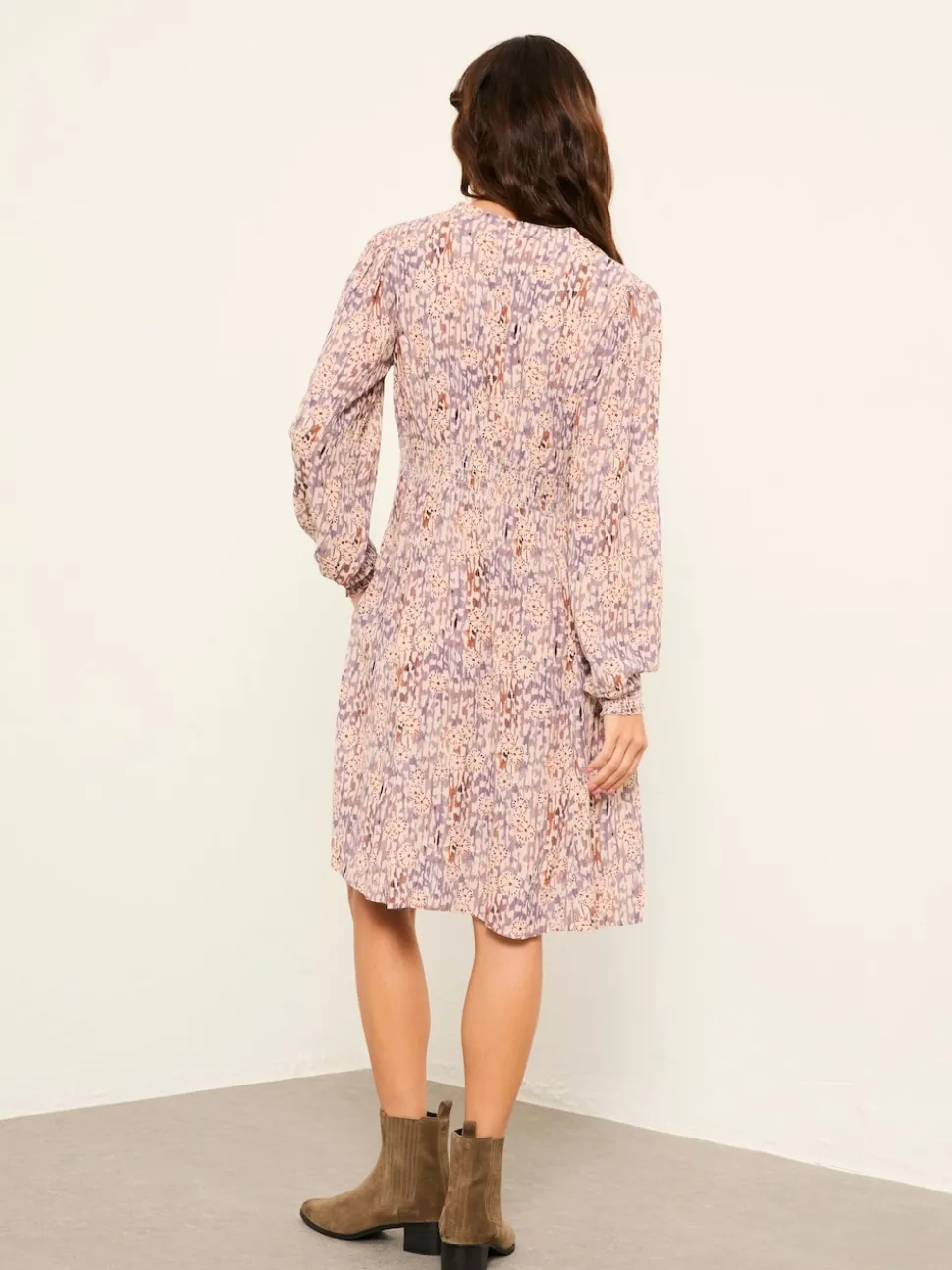 FatFace Jesse Purple Oriental Floral Floral Dress