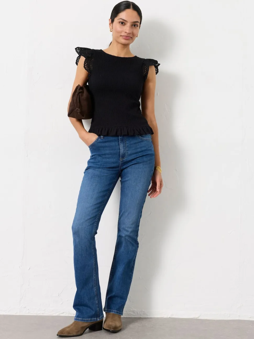 FatFace Katrine Denim Dark Blue Skinny Bootcut Jeans