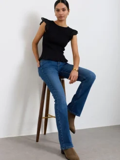 FatFace Katrine Denim Dark Blue Skinny Bootcut Jeans