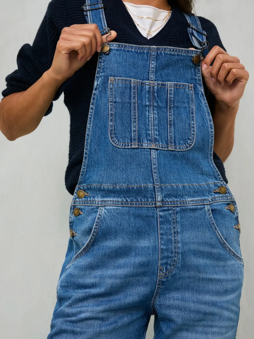 FatFace Lewes Denim Vintage Dungarees