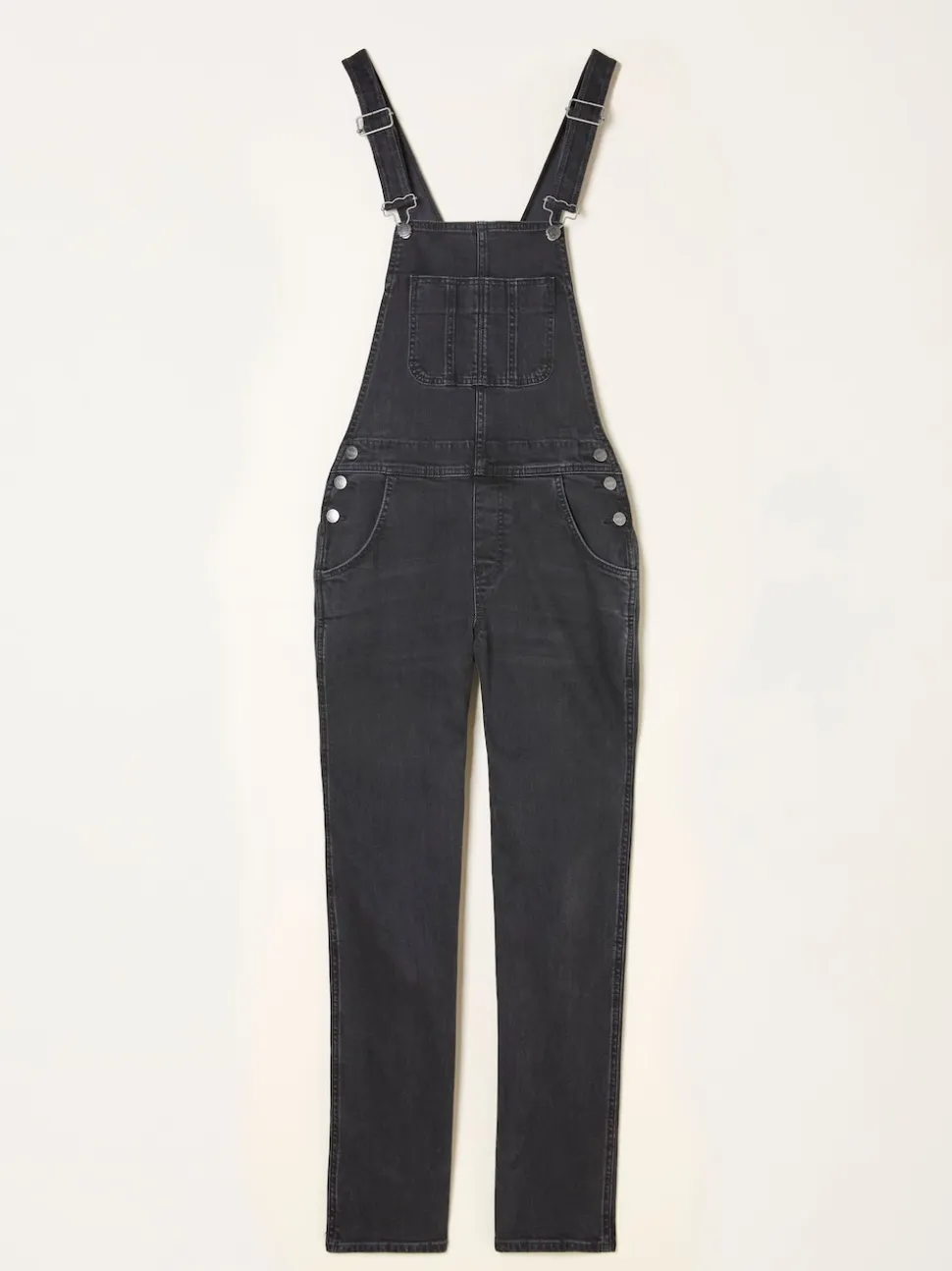 FatFace Lewes Washed Black Dungarees