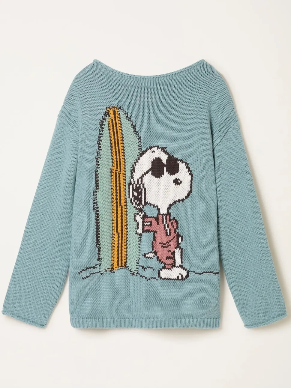 FatFace Light Blue Snoopy Knitted Jumper