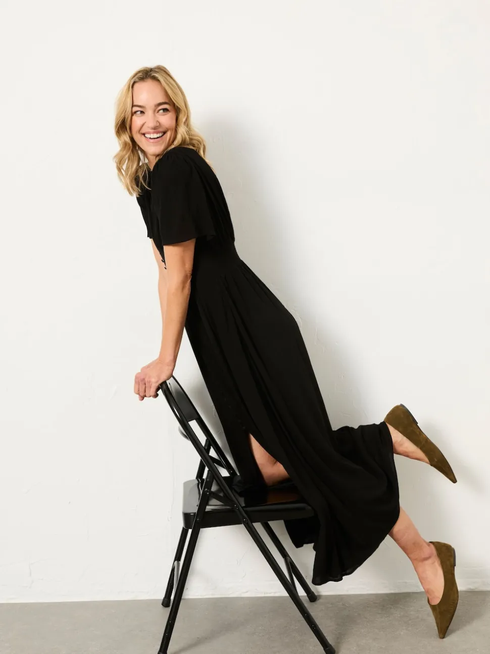 FatFace Livvy Black Midi Dress