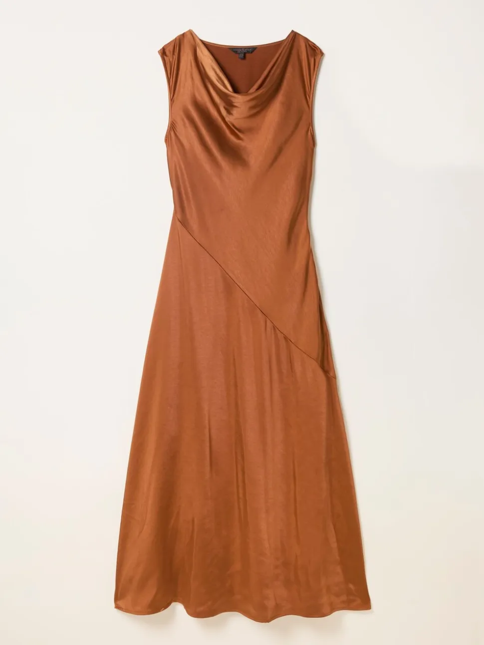 FatFace Liza Bronze Cowl Neck Maxi Dress