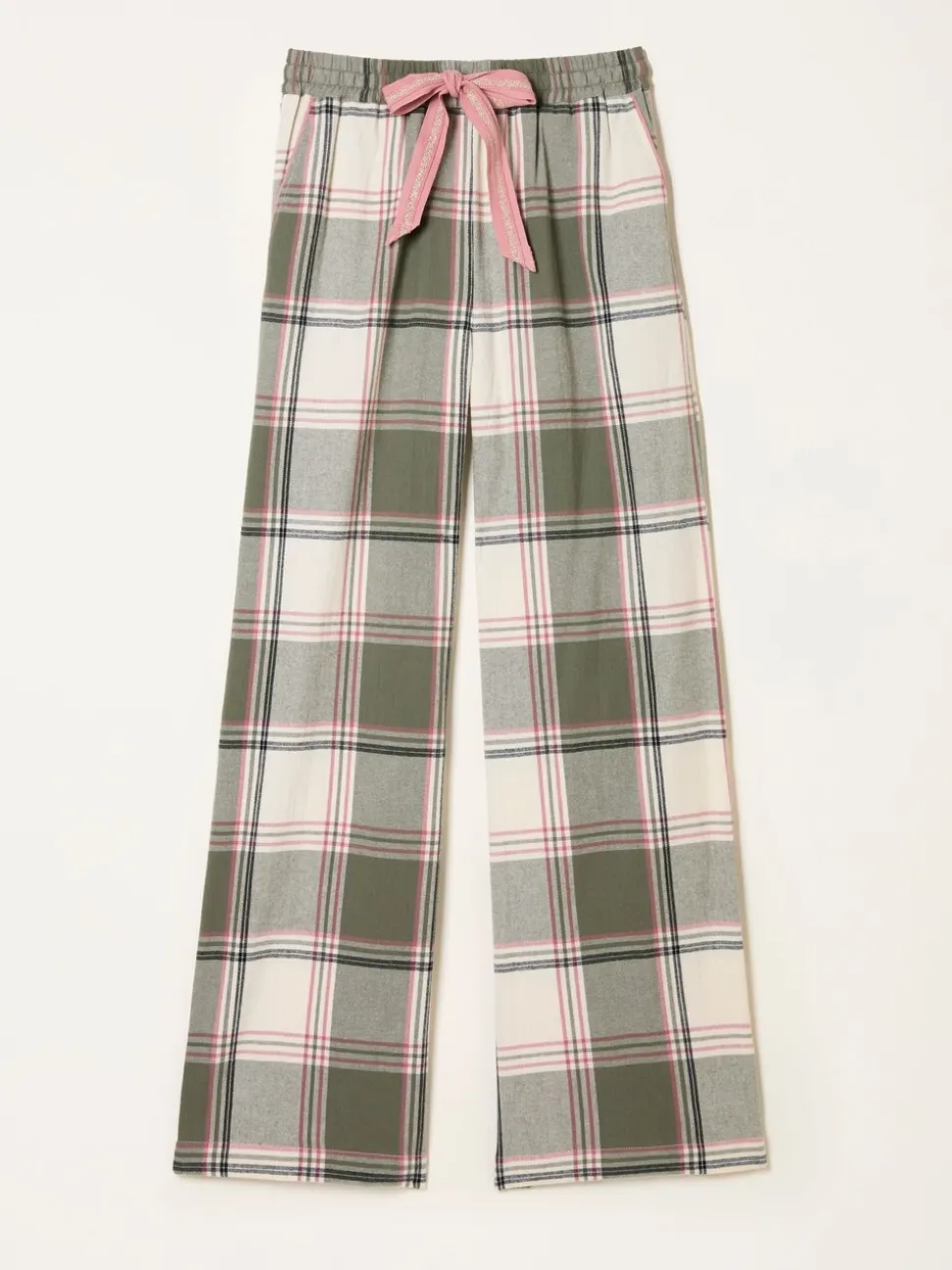 FatFace Lola Green Check Pyjama Bottoms