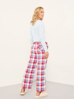 FatFace Lola Red Multi Check Pyjama Bottoms