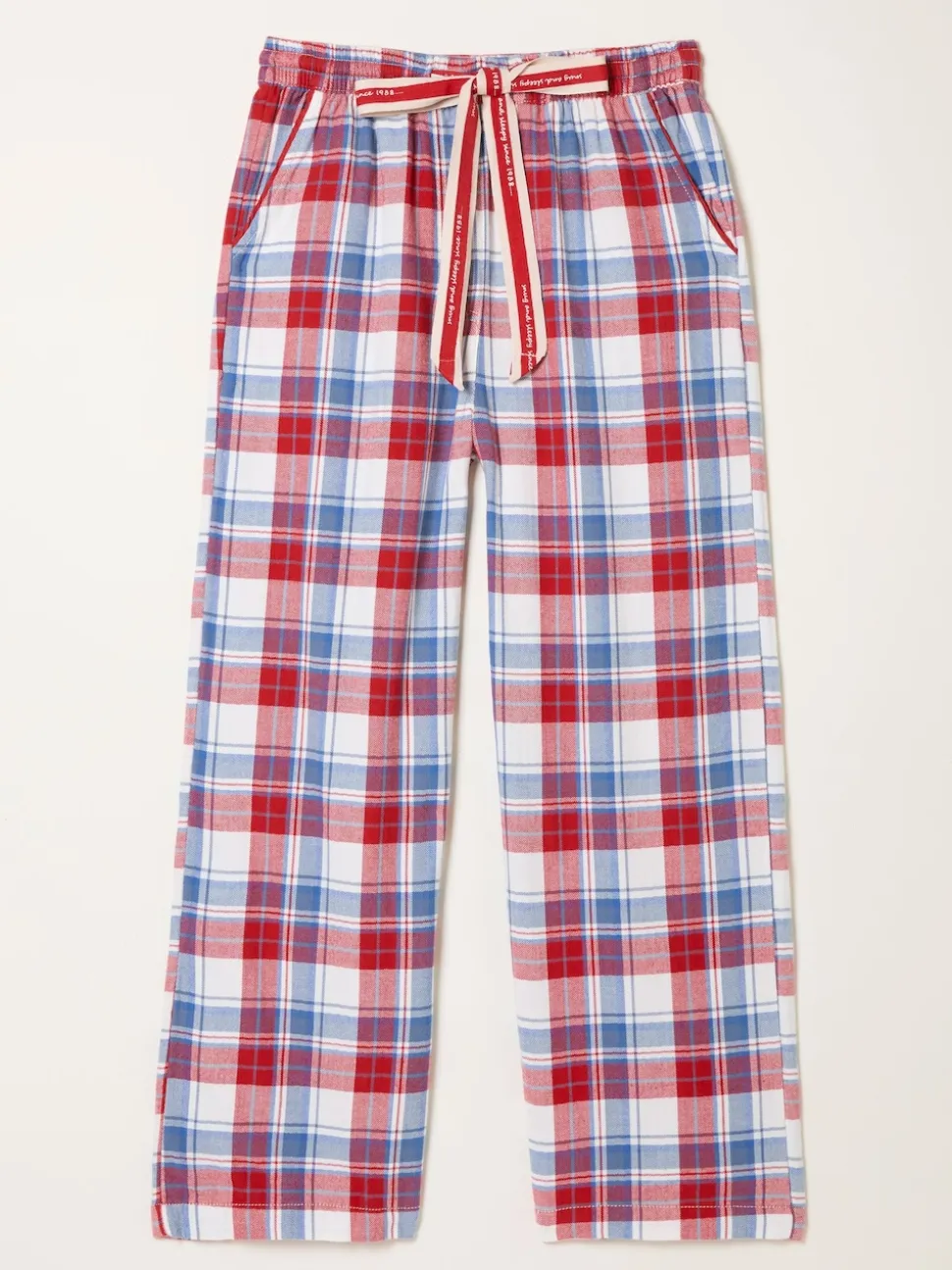 FatFace Lola Red Multi Check Pyjama Bottoms