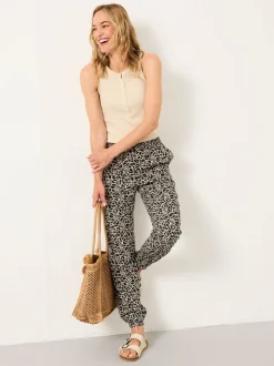 FatFace Lyme Black Shibori Cuffed Joggers