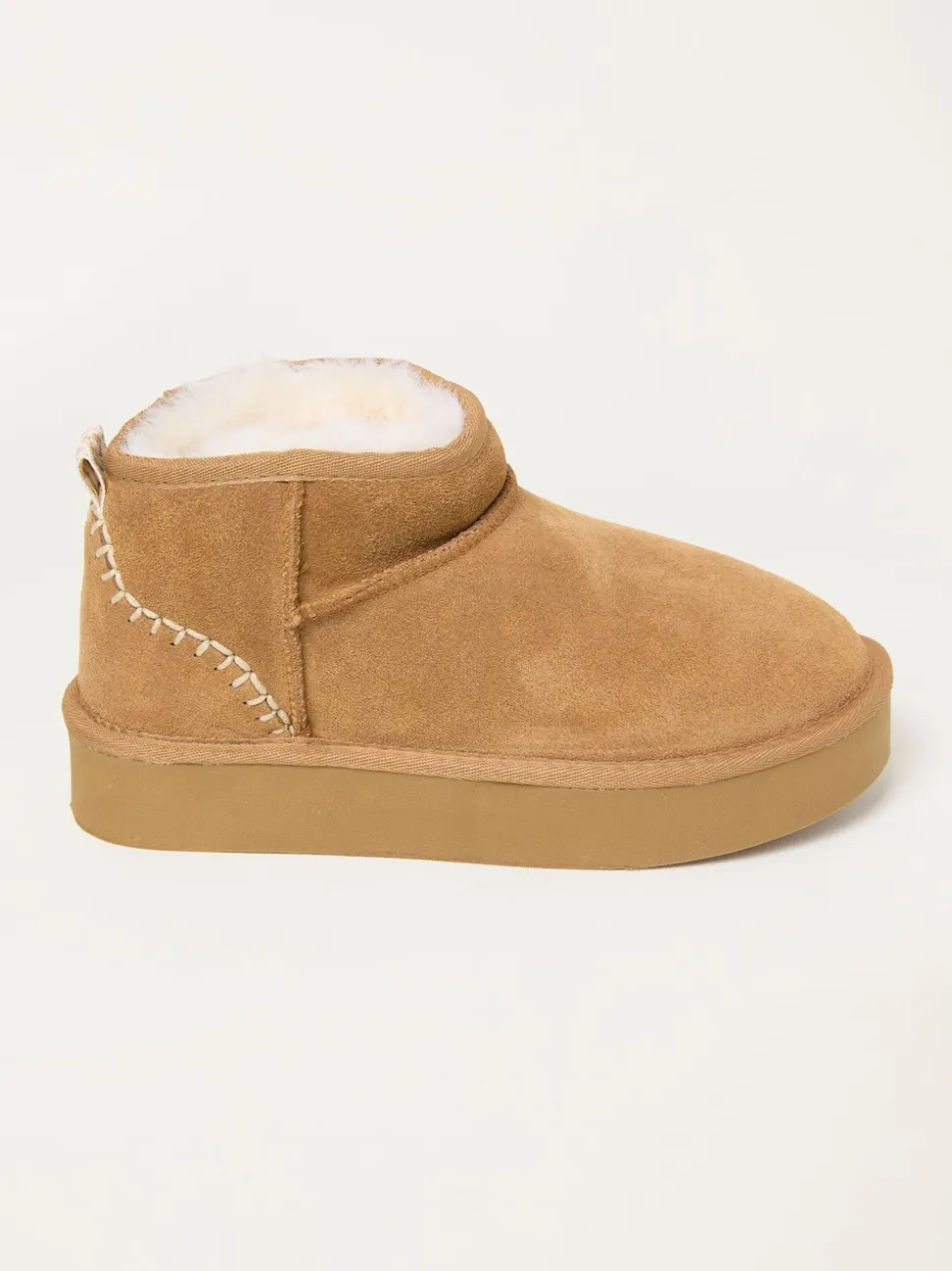 FatFace Maeve Tan Brown Suede Mini Boot