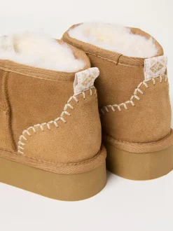 FatFace Maeve Tan Brown Suede Mini Boot