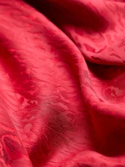 FatFace Malia Red Jacquard Midi Skirt