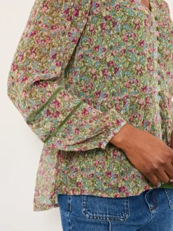 FatFace Mel Green Ditsy Garden Blouse