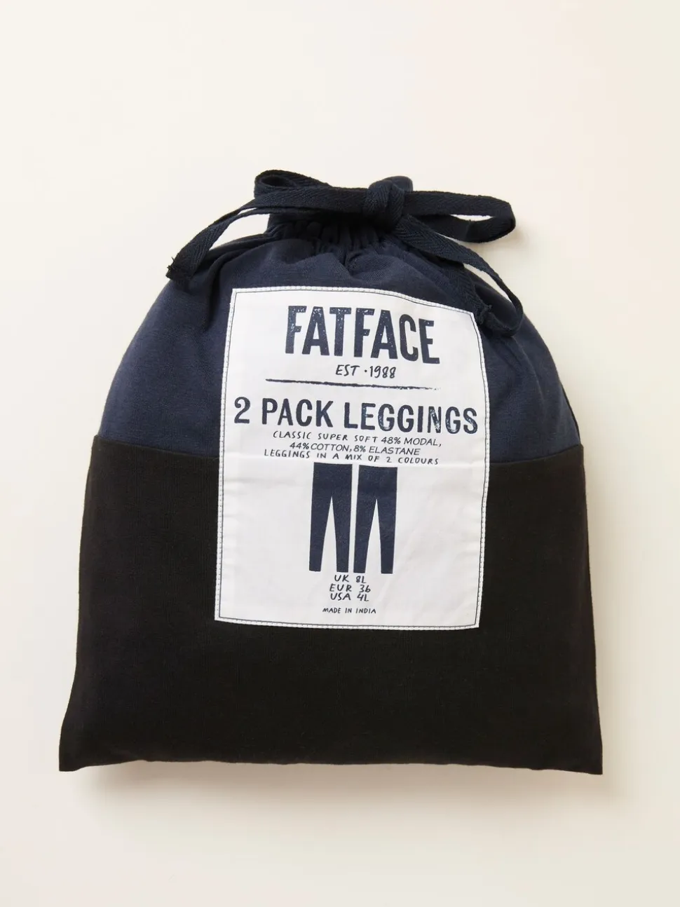 FatFace Meribel Black & Navy 2 Pack Leggings