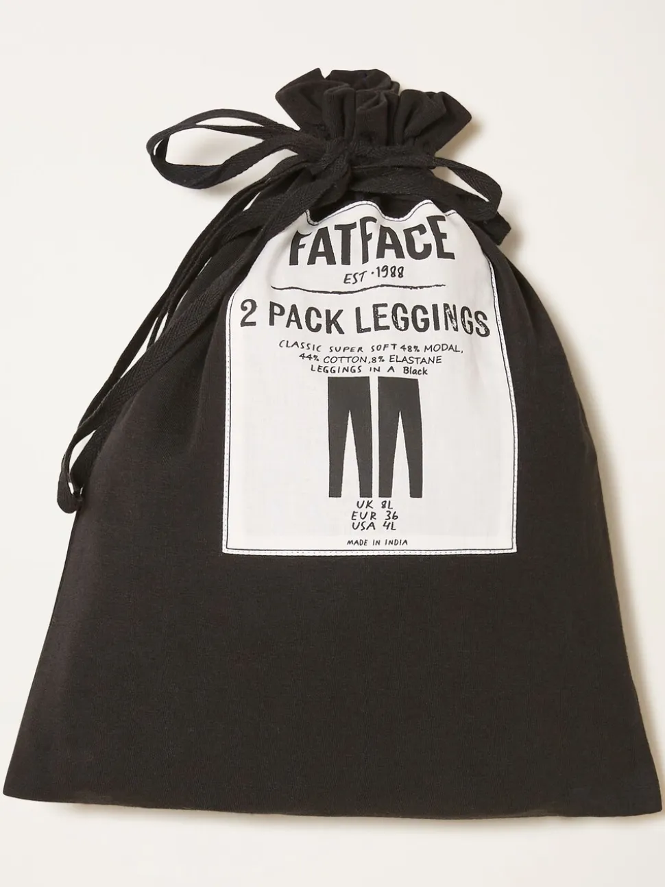 FatFace Meribel Black 2 Pack Leggings