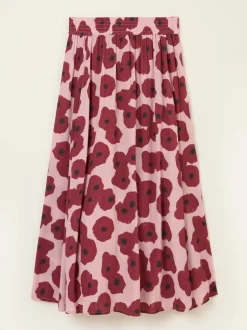 FatFace Millie Multi Poppies Midi Skirt