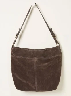 FatFace Molly Chocolate Brown Suede Shoulder Bag