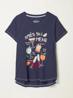 FatFace Navy Apres Ski Graphic T Shirt