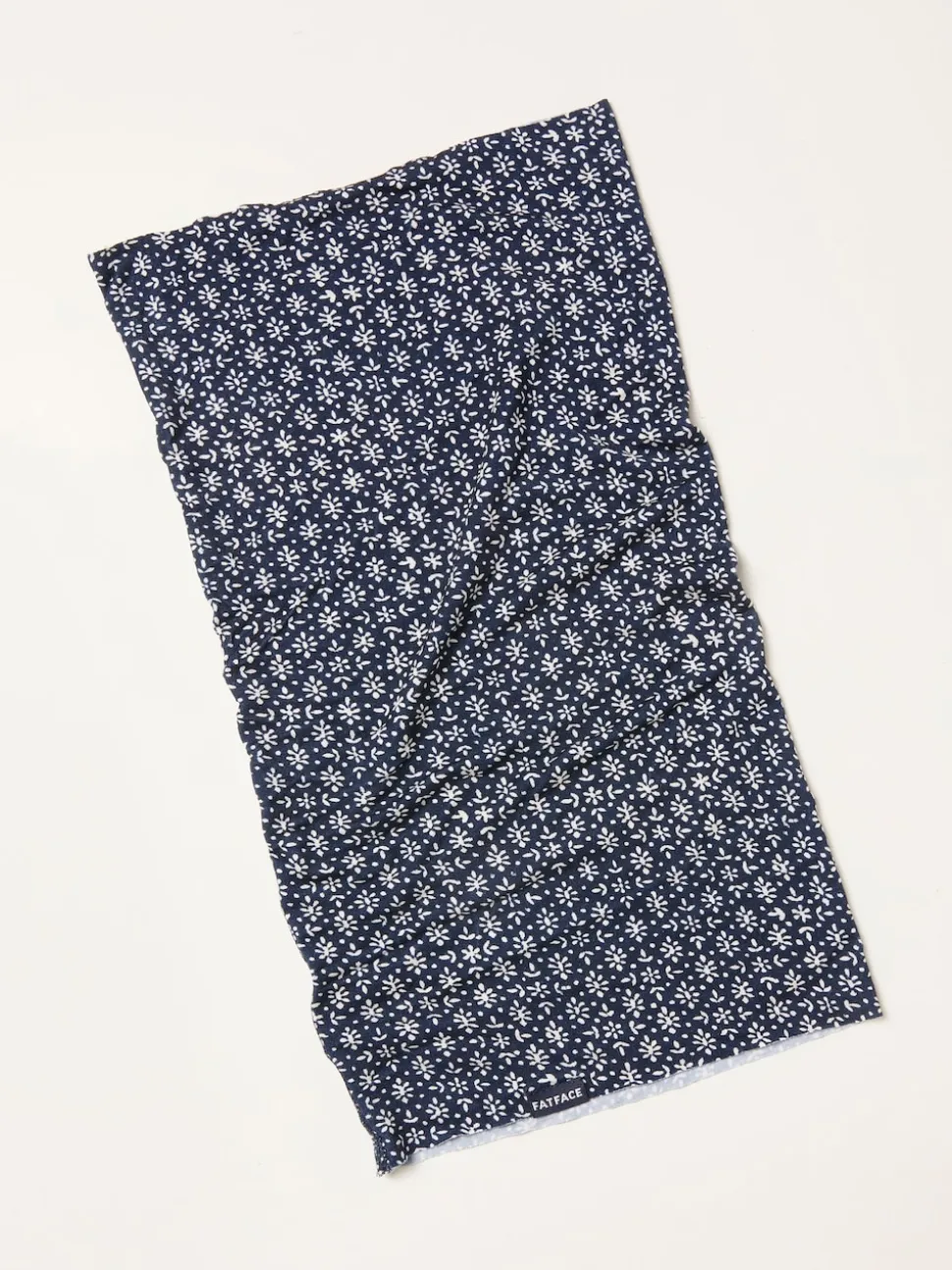 FatFace Navy Blue Woodblock Print Multi Snood