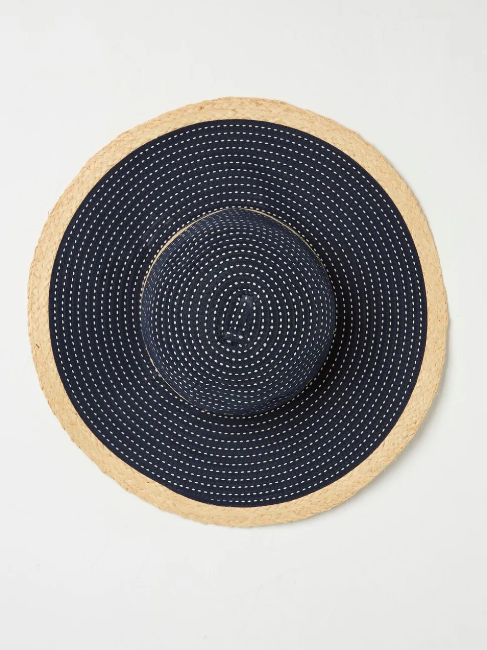 FatFace Navy Ribbon Floppy Sun Hat