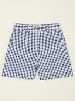 FatFace Nell Navy Gingham Shorts