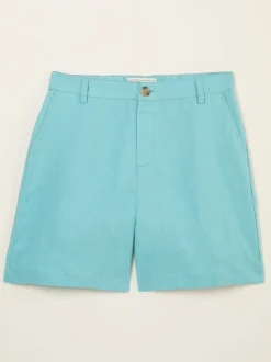 FatFace Nell Turquoise Blue Linen Shorts