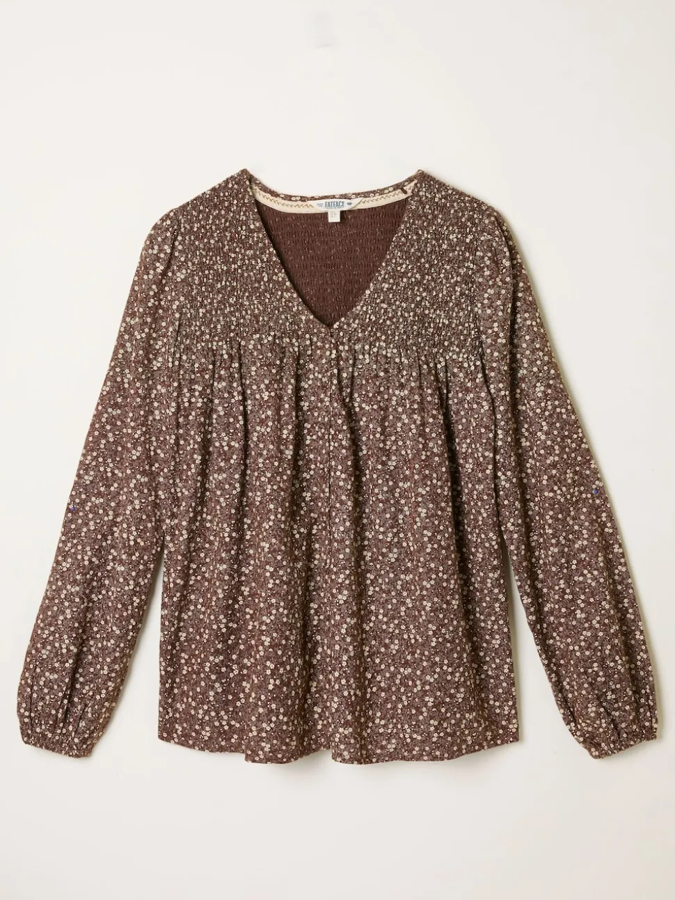 FatFace Nessie Brown Ditsy Blouse