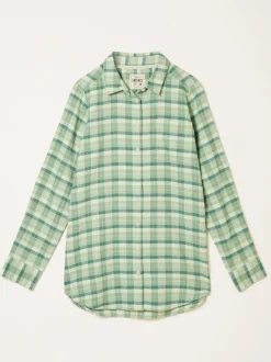 FatFace Olivia Green Petite Check Shirt